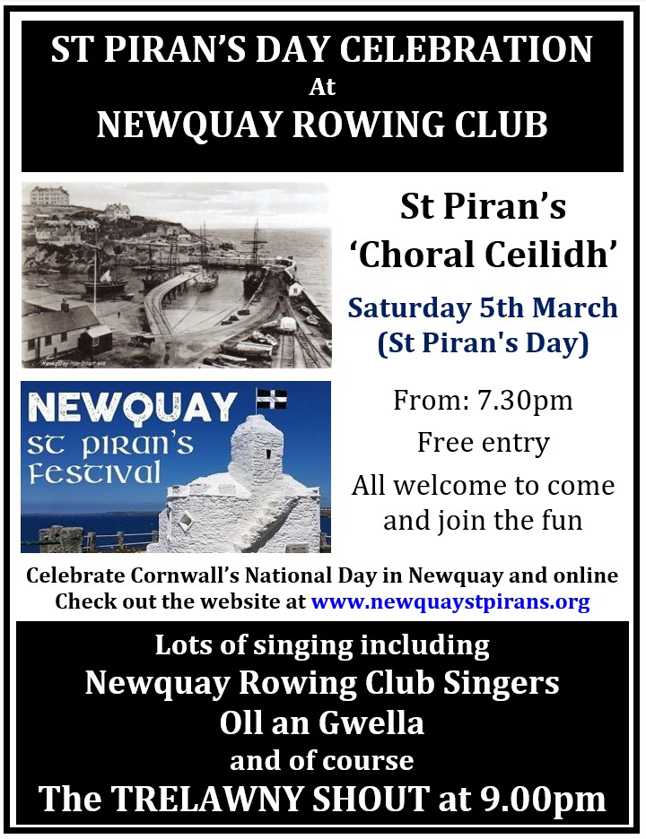 Newquay St Piran's Festival Poster Newquay Rowing Club