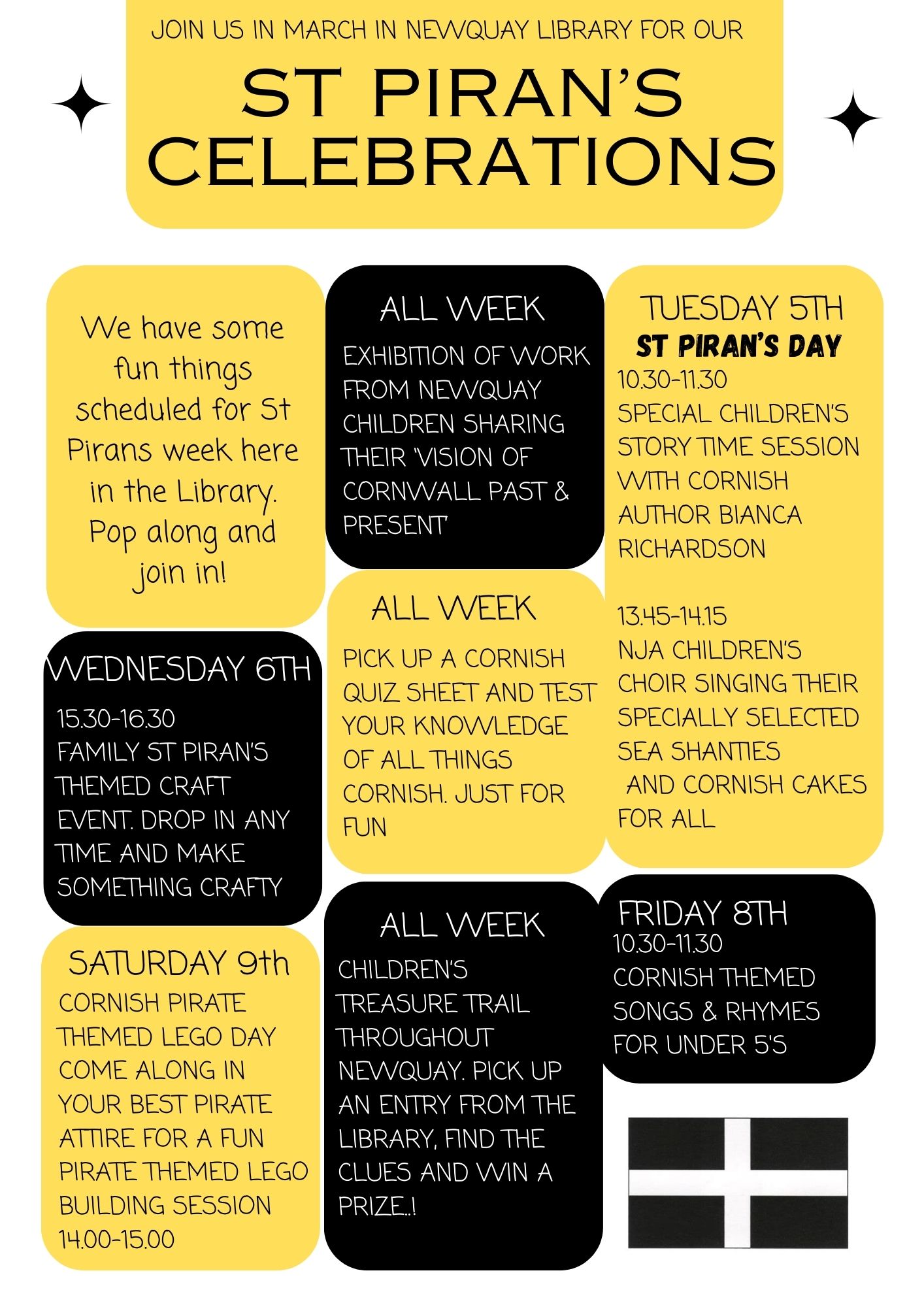 Newquay Library - St Piran's week events