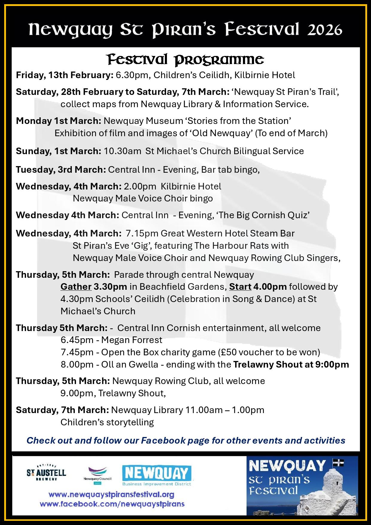 Newquay St Pirans Programme Poster 2026
